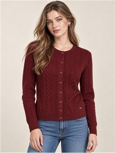 Cardigan punto trenzado