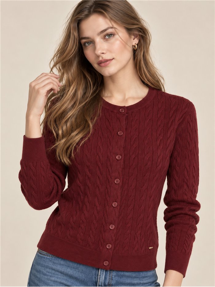 Cardigan punto trenzado