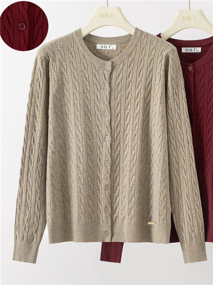 Cardigan punto trenzado