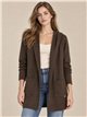 Gilet long à capuche