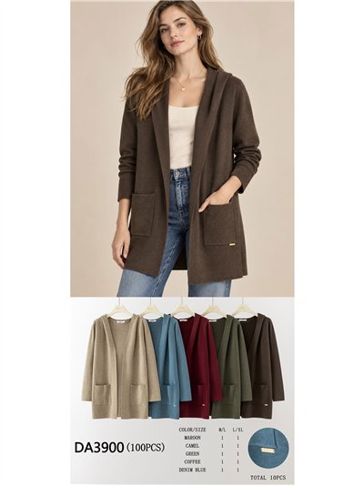 Gilet long à capuche 2