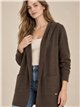 Gilet long à capuche