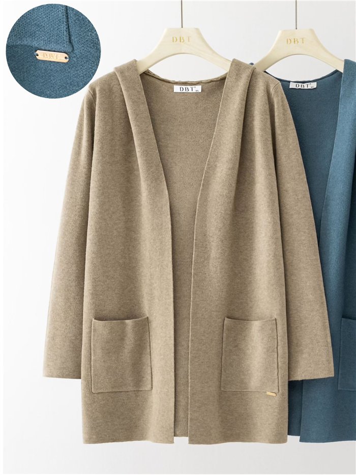 Gilet long à capuche