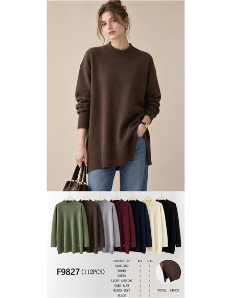 Jersey amplio cuello alto