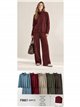 Conjunto jersey cuello vuelto y pantalón wide leg