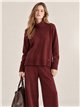 Conjunto jersey cuello vuelto y pantalón wide leg