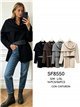 Strickjacke mit Schalkragen und Gürtel