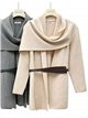 Strickjacke mit Schalkragen und Gürtel