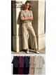 Conjunto jersey rayas y pantalón wide leg