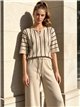 Conjunto jersey rayas y pantalón wide leg