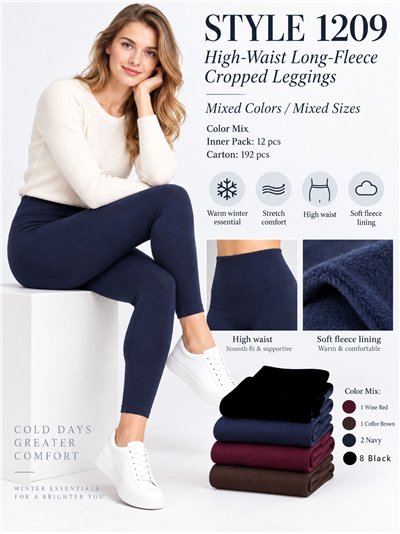 Leggings térmicos cintura alta afelpados 580d 2