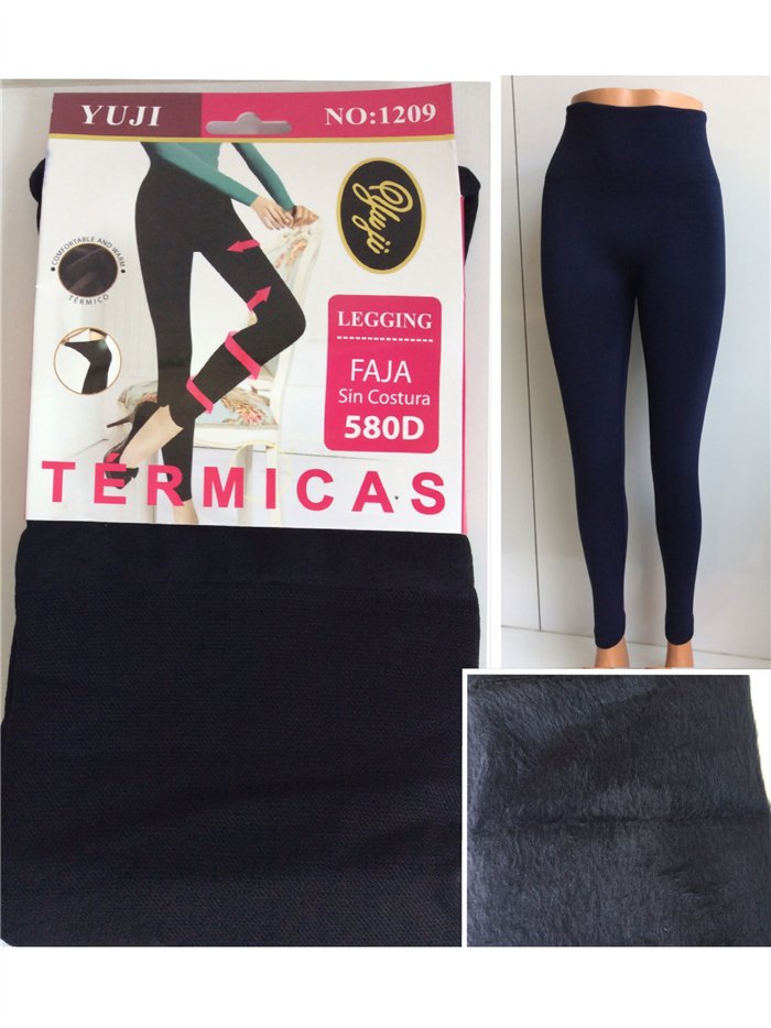 Leggings térmicos cintura alta afelpados 580d