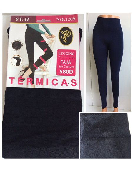 Leggings térmicos cintura alta afelpados 580d