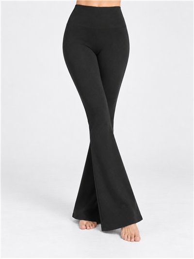 Pantalón acampanado térmico afelpado 680d