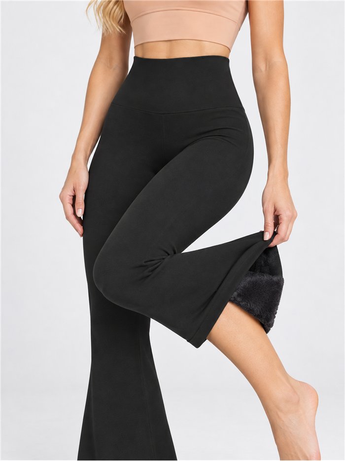 Pantalón acampanado térmico afelpado 680d