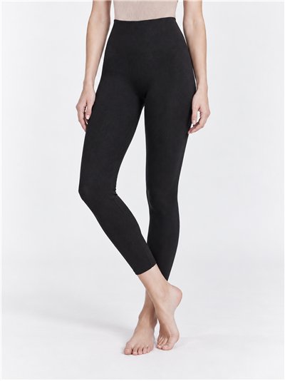 Leggings térmicos de canalé afelpados 680d