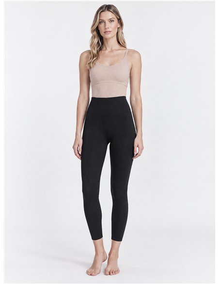 Leggings térmicos de canalé afelpados 680d