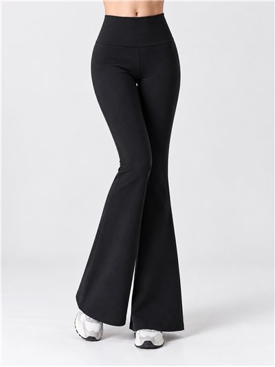 Pantalón acampanado moldeador afelpado