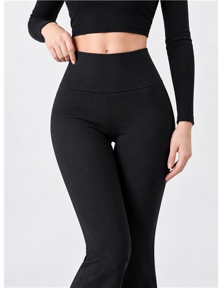 Pantalón acampanado moldeador afelpado