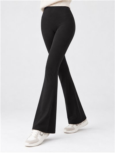 Pantalón acampanado afelpado