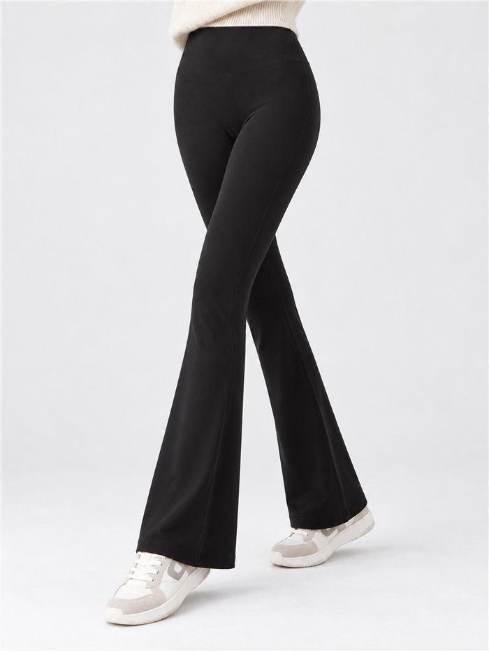 Pantalón acampanado afelpado