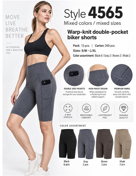 Leggings ciclistas doble bolsillo