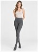 Collant con motivo a rombi effetto lana 280D
