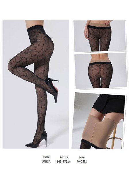 Culotte thermique double couche 680D à imprimé géométrique