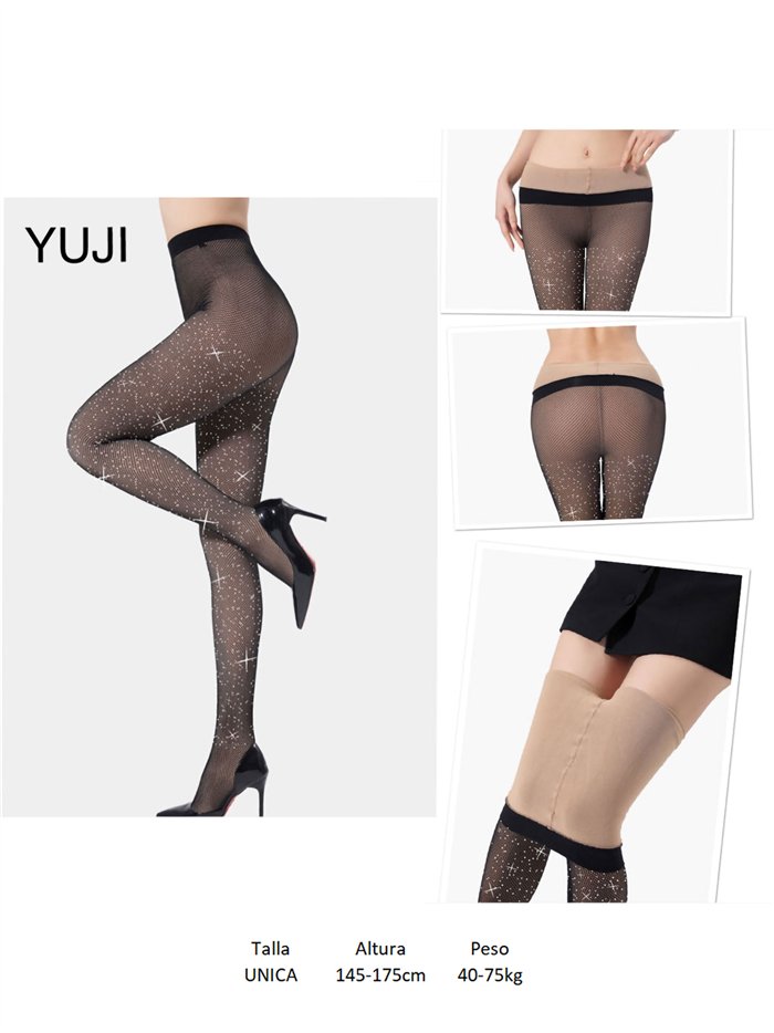Culotte thermique double couche ornée de strass 680D