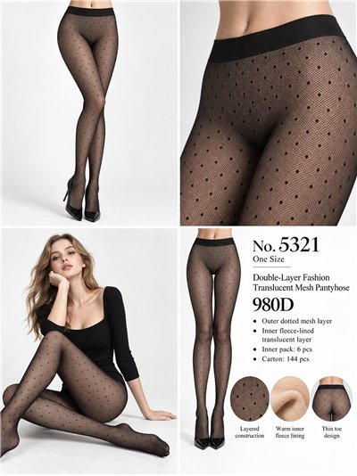 Collant termici a doppio strato a pois 980D 2