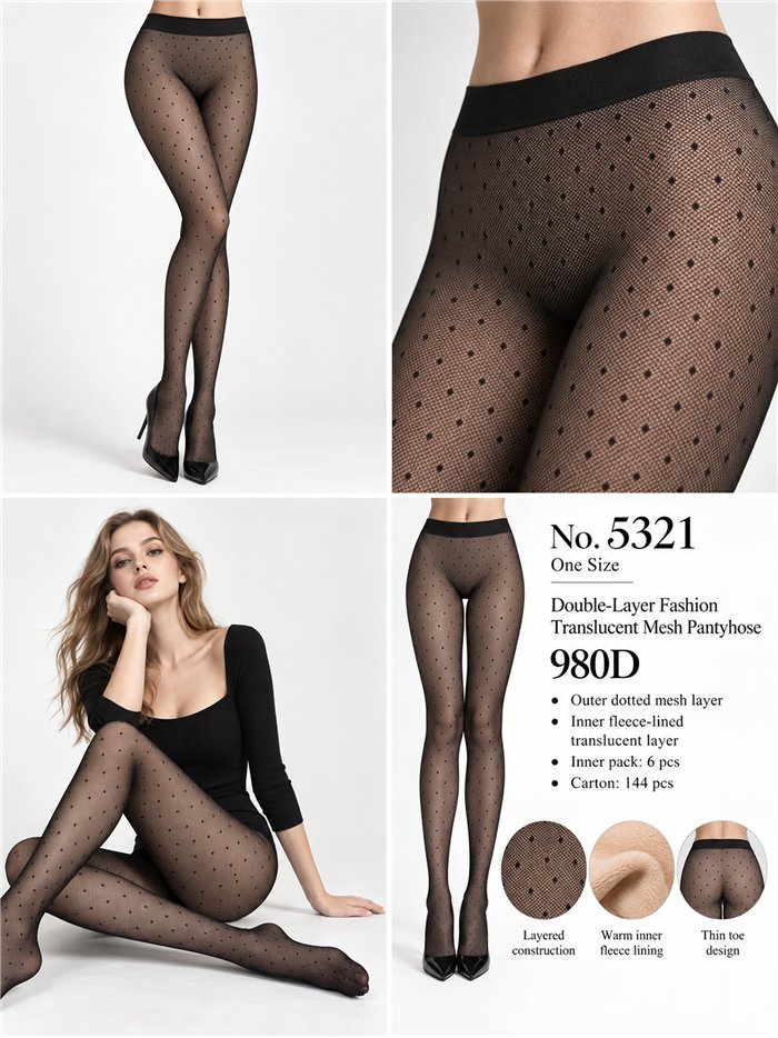 Collant termici a doppio strato a pois 980D