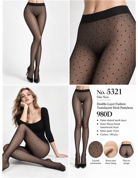 Collant termici a doppio strato a pois 980D