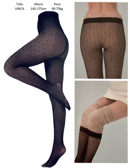 Collant termici a doppio strato a pois 980D
