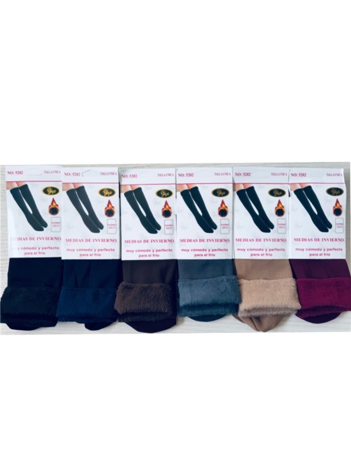 Calze termiche a metà polpaccio extra morbide e assortite 320D