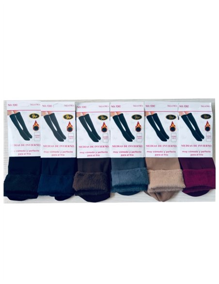 Calze termiche a metà polpaccio extra morbide e assortite 320D