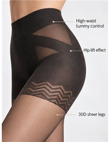 Slip modellante push-up 30D, taglia extra large