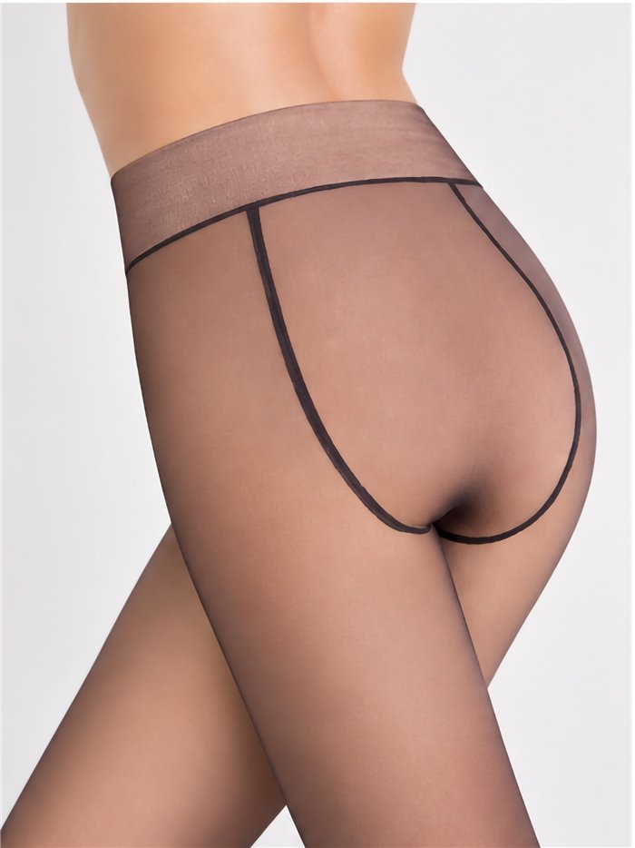 Slip termico con effetto pile traslucido, taglia plus size 680D