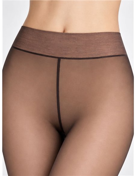 Thermostrumpfhose mit durchscheinendem, flauschigem Effekt, 680D