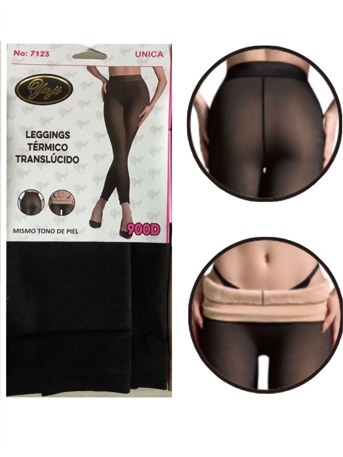 Extra thick sheer effect thermal leggings 900D