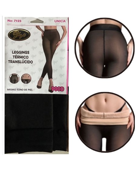 Extra thick sheer effect thermal leggings 900D
