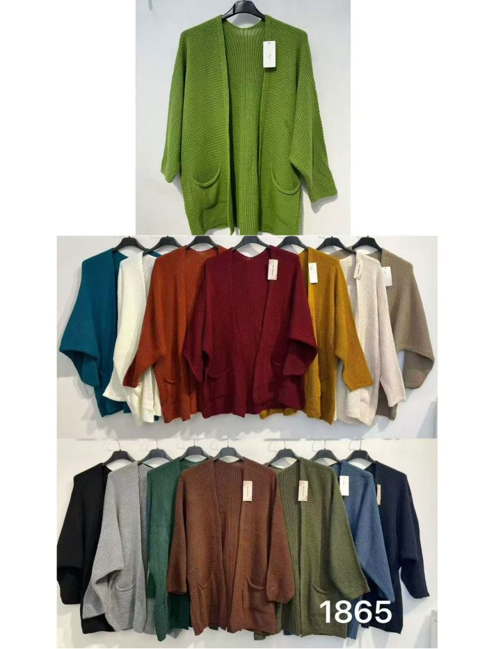 Cardigã de malha oversized com bolsos | ZD-1865 | B2B | Eshermosa
