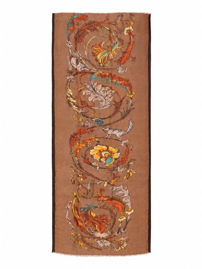 Ornate baroque print scarf