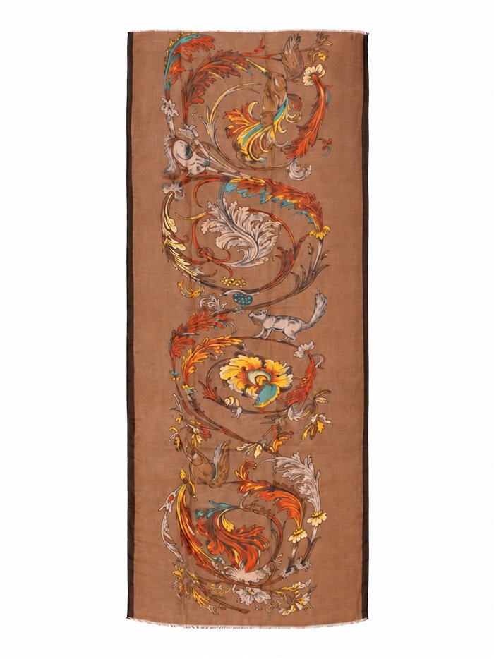 Ornate baroque print scarf