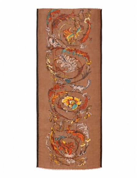 Ornate baroque print scarf