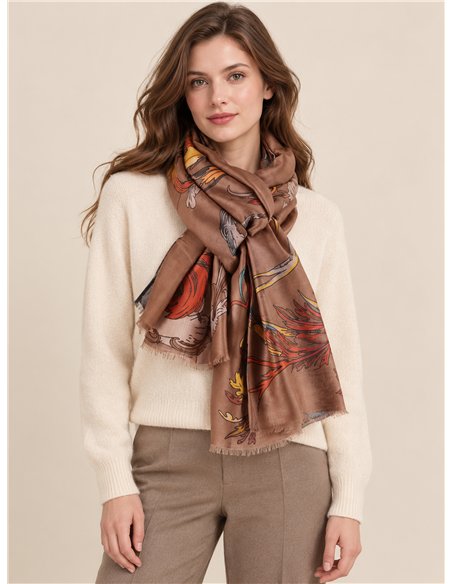 Ornate baroque print scarf