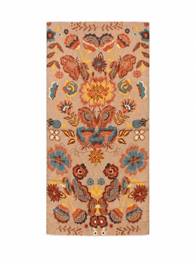foulard fleuri de style folk