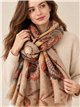 Bohemian folk floral scarf
