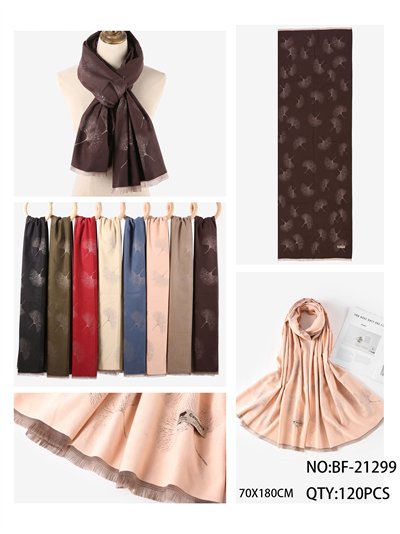 Bufanda estampada hojas de ginkgo 2