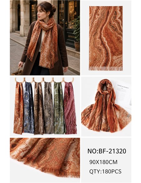 Écharpe à motif marbre