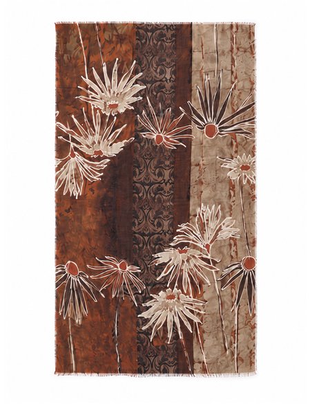 Bufanda floral artístico